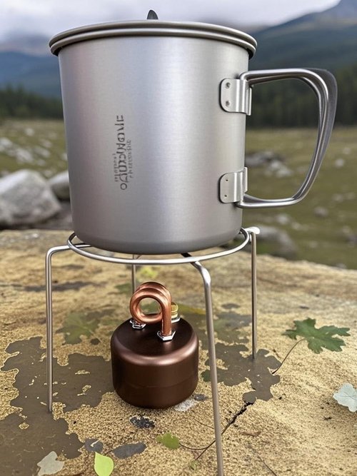 Gexdes Mini Alcohol Stove – Jetfire, Heat - Resistant Rubber Grip & Leak - Proof Design | Compact, Windproof & Effortless to Operate – Ideal for Camping, Emergency Preparedness & Outdoor Adventures