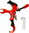Skiennix Compound Bow Release - Aluminum 360° Rotating Trigger Thumb Release | Black-Red, 3 or 4 Finger