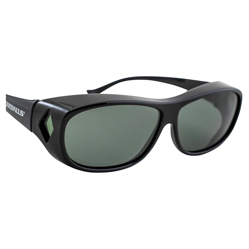 Overalls Wraparound Sunglasses with Polarized UV Protection for Prescription Wearers