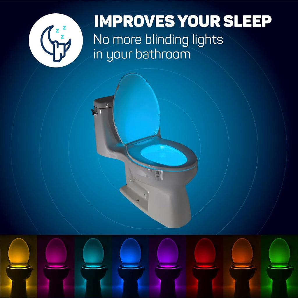 ToiLight Toilet Bowl Night Light - Fun Motion Sensor Bathroom Gadget | Perfect Gift for All Occasions