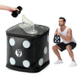 10 lbs water filled Weights for Fitness Exercise - Portable Water Soft Kettlebell Dumbbell Set - Adjustable Travel Kettlebells & Aqua Bag - Core Training Fun