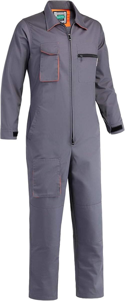 Men's Coveralls Mechanic Work Jumpsuit Multi Pockets Overalls Long Sleeve Workwear Coverall