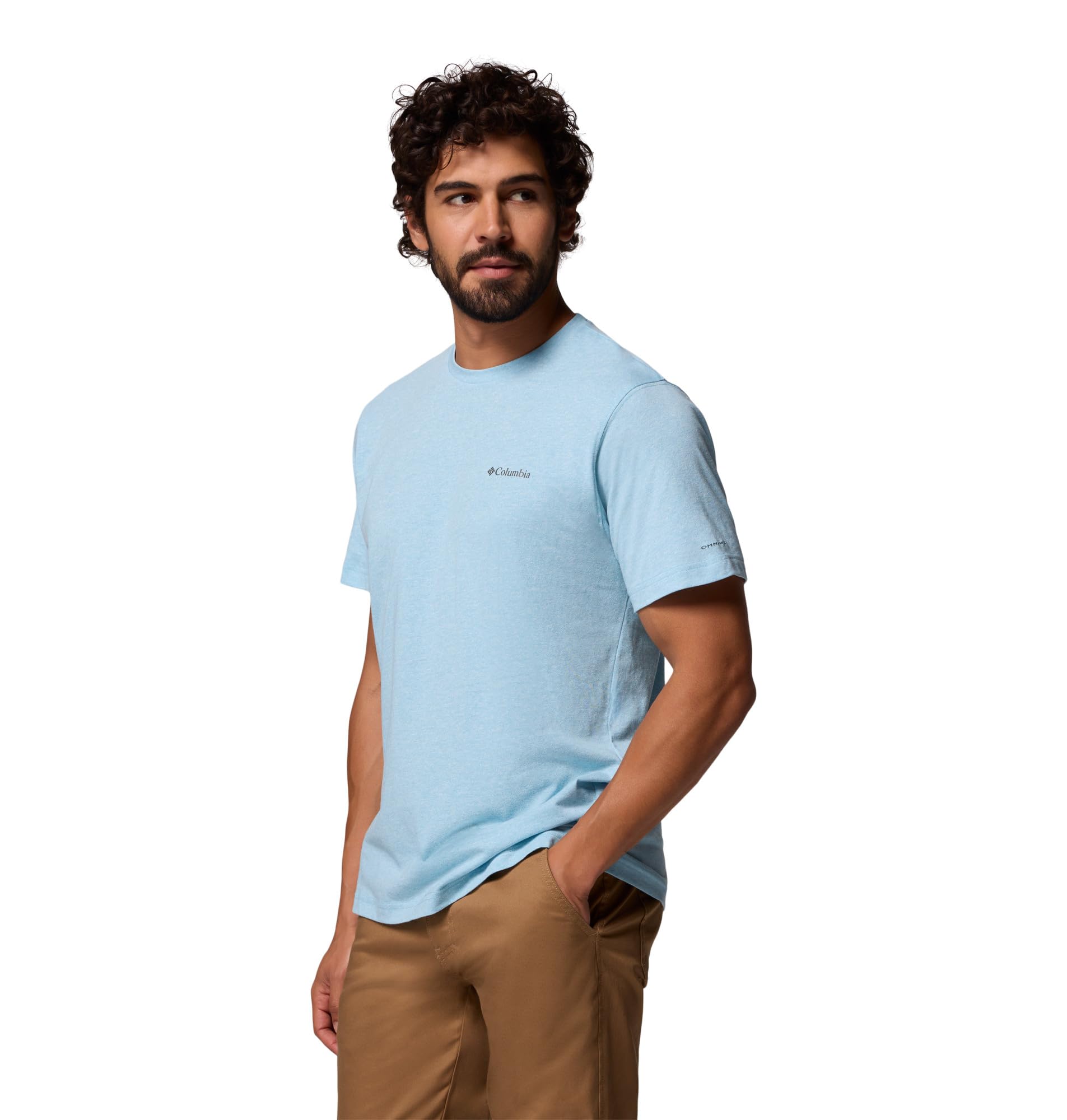 Columbia Mens Thistletown Hills Short Sleeve T-Shirt, Vintage Blue Heather, Large