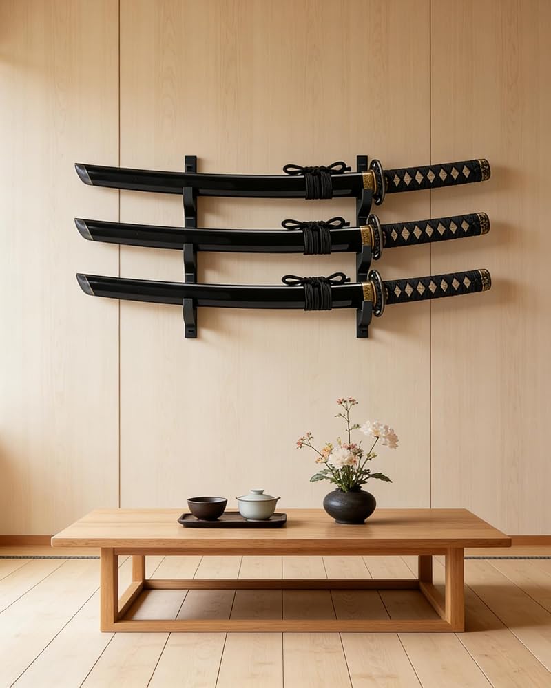 Variation of THIS listing: Wooden Sword Wall Mount, 2 Pack Heavy Duty Katana Saber Holder - 1 Set