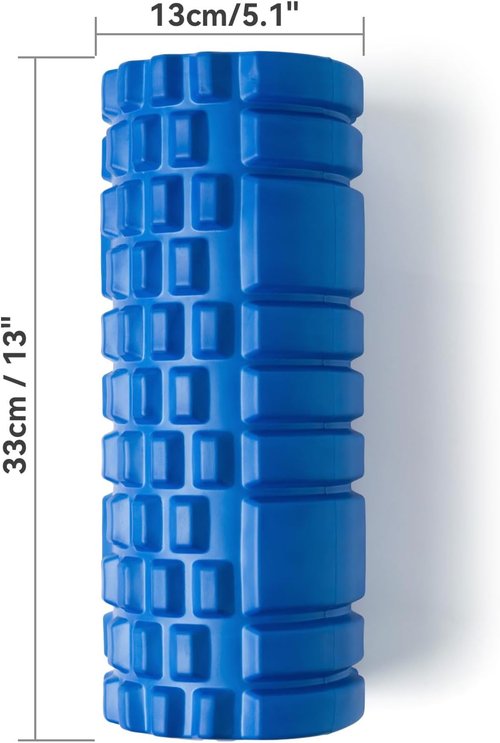 Krightlink Foam Roller - High Density 13" Deep Tissue Massager for Muscle Relief | Blue