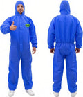 SMS Hazmat Suit by [Brand Name] - Full Body Protective Coverall with Hood & Elastic Wrists for Mechanics