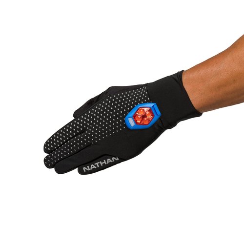 Nathan, HyperNight Reflective Glove, Black/Geo Print, X-Small