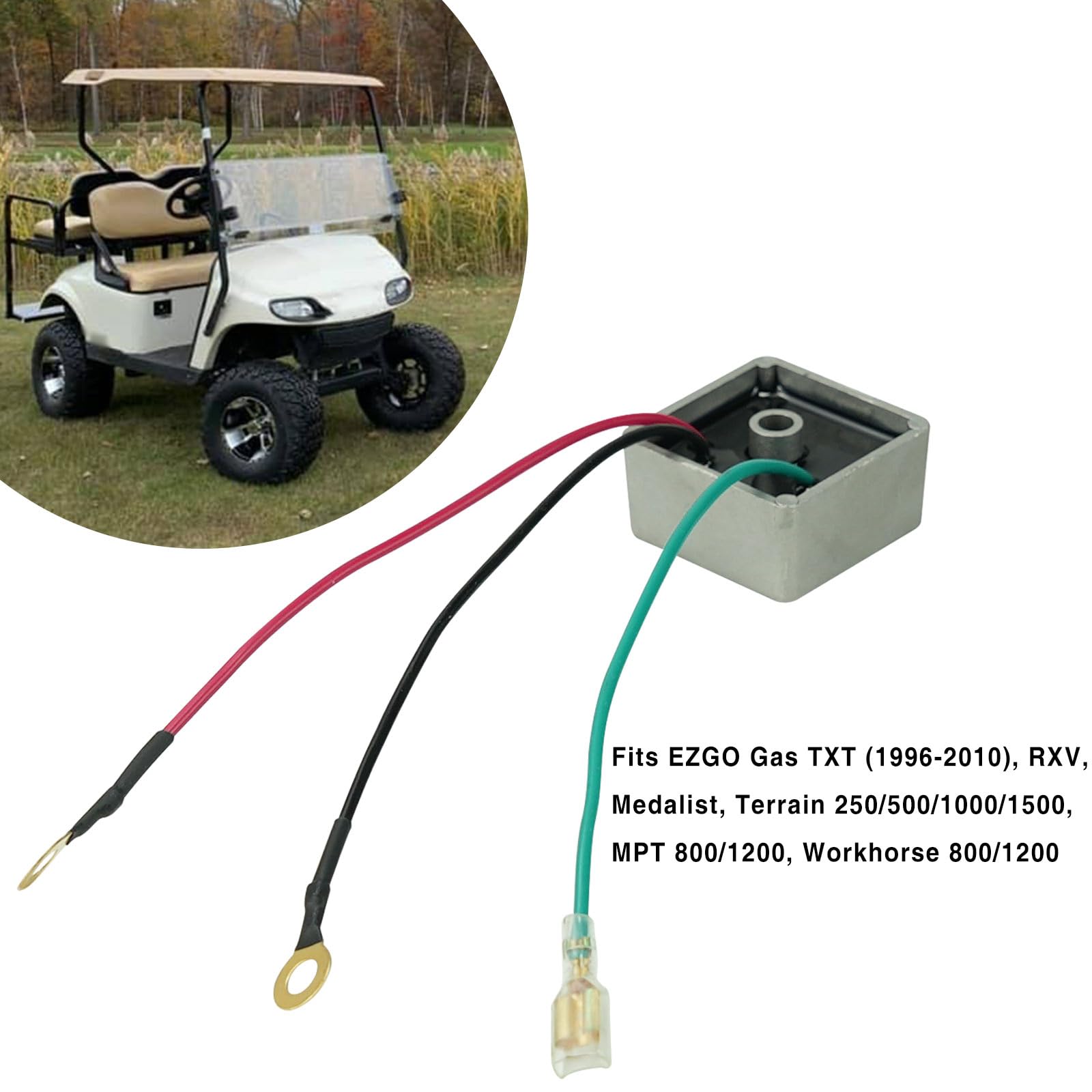 Voltage Regulator Rectifier Replacement for E-Z-GO 1994-UP TXT Golf Cart 27739-G01 27739G01