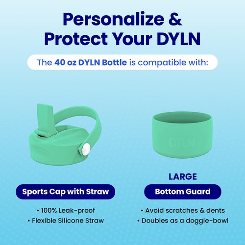 DYLN Water Silicone Large Bottom Guard for 25 oz DYLN Alkaline Water Bottles, Doubles as Dog Bowl, Flexible Silicone Water Bottle Boot, Versatile Water Bottle Bottom Protector, Mint