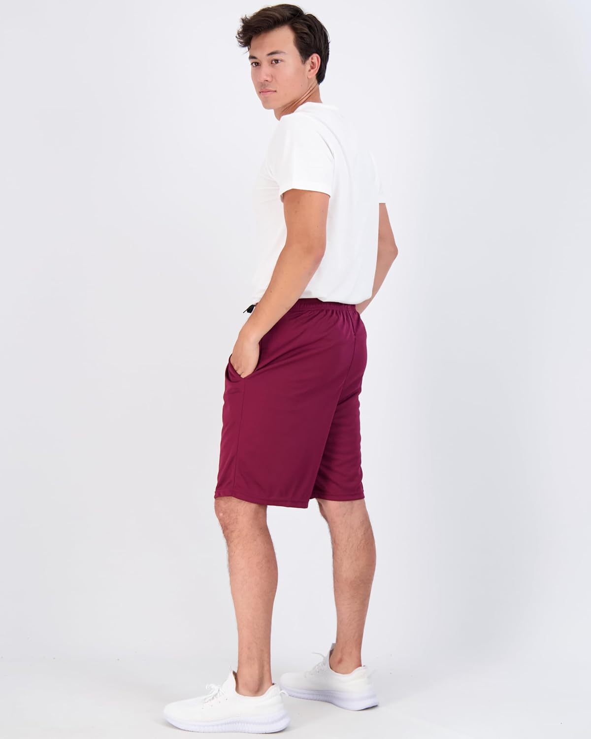 Real Essentials Men's 9" Mesh Basketball Shorts - 3 Pack | Long Athletic Gym Shorts with Pockets (S-3X)
