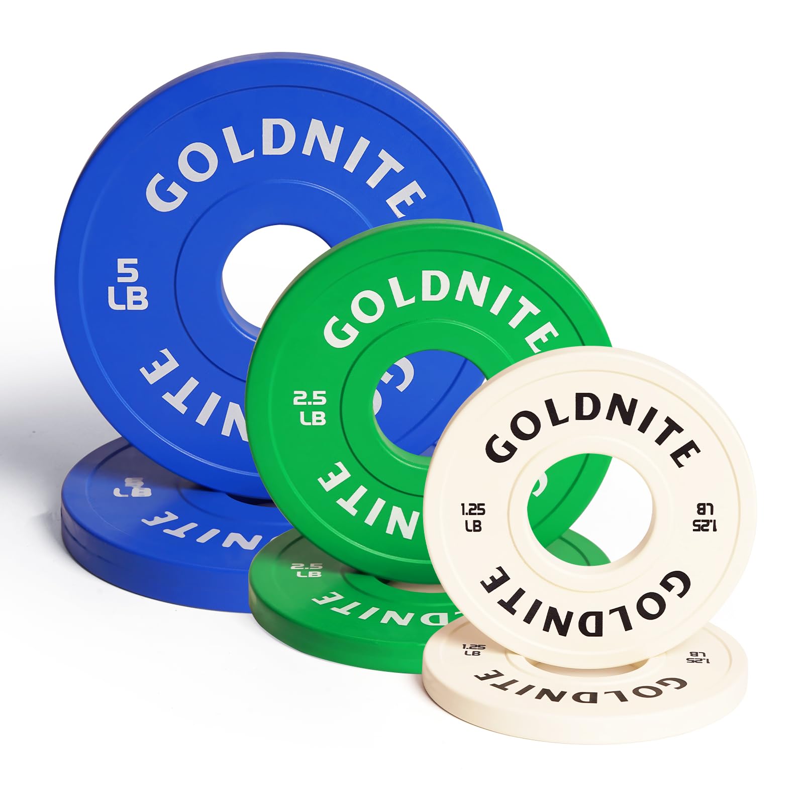 GOLDNITE Fractional Micro Weight Plates Set of 8 Weight Plate Micro Plates 0.25LB 0.5LB 0.75LB 1 LB for Olympic Barbells for Strength Training Micro Plates Weight Plate