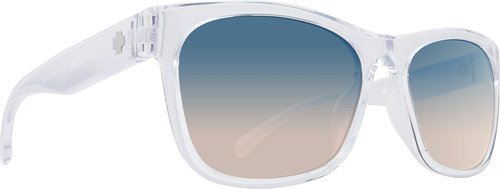 SPY OPTIC Sun Downer, Square Sunglasses, Color and Contrast Enhancing Lenses, Clear - Blue Sunset Fade Lenses