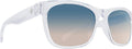SPY OPTIC Sun Downer, Square Sunglasses, Color and Contrast Enhancing Lenses, Clear - Blue Sunset Fade Lenses