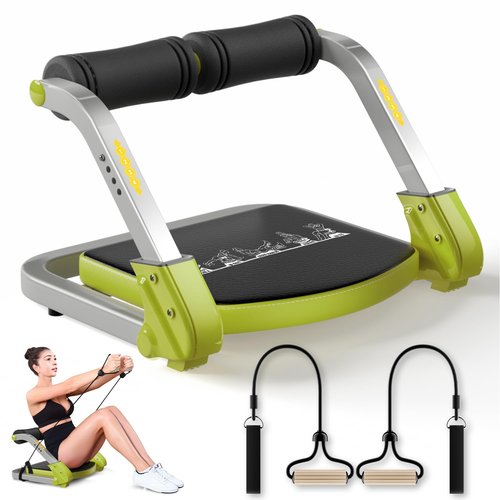 Ab Trainer/Crunch Machine, Ab Workout Equipment, 4 Adjustable Resistance, Sit Up Machine for Stomach Workout, 350 LBS Weight Capacity, Automatic Rebound,Fitness Equipment for Home