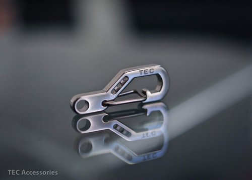 TEC Accessories Python Clip - Stainless Steel Small Keychain Clip - Durable, Lightweight, and Ergonomic Micro Carabiner for Everyday Carry Keychain Accessory (3-Pack)