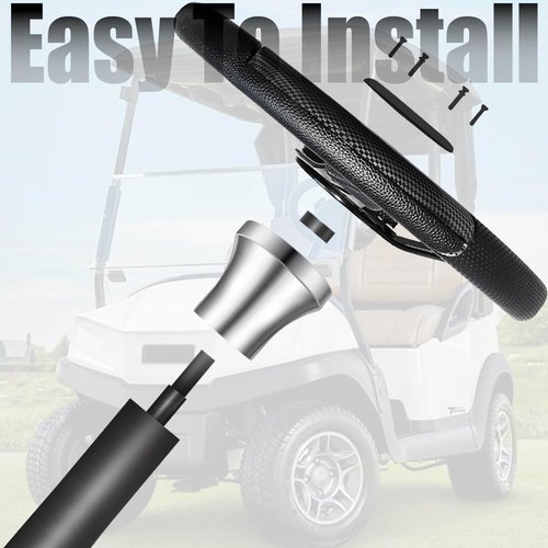 Club Car Golf Cart Steering Wheel Adapter Fit Club Car Precedent/Tempo/Onward Golf Carts Steering Wheel Mounting Adapter Hub, Fits 5/6 Hole Golf Cart Steering Wheel (Silver)