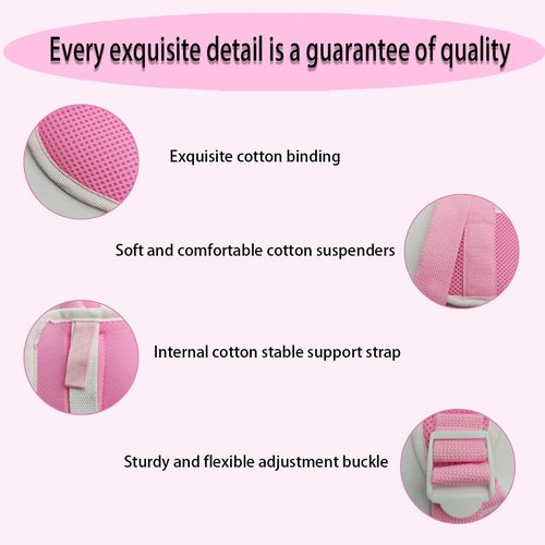 Adjustable Children's Arm Sling - Breathable Mesh Shoulder Stabilizer for Wrist/Elbow/Shoulder Injuries. This elbow support sling provides support for the wrist, elbow, and shoulder and is suitable for both the left and right arms (Pink, Small)