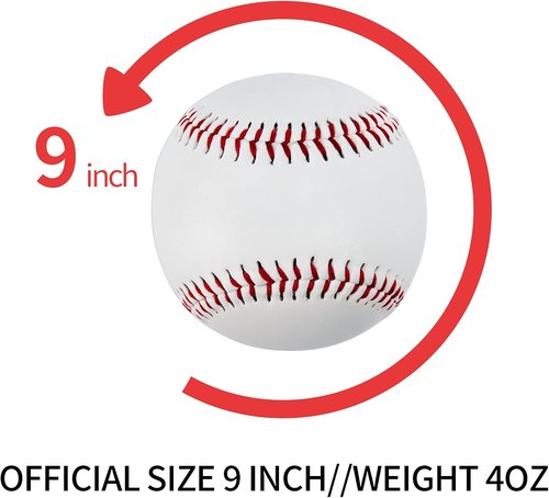 GKK Baseball 12 Pack - 9-Inch Training Balls for Youth & Adult | Safe TeeBall Practice