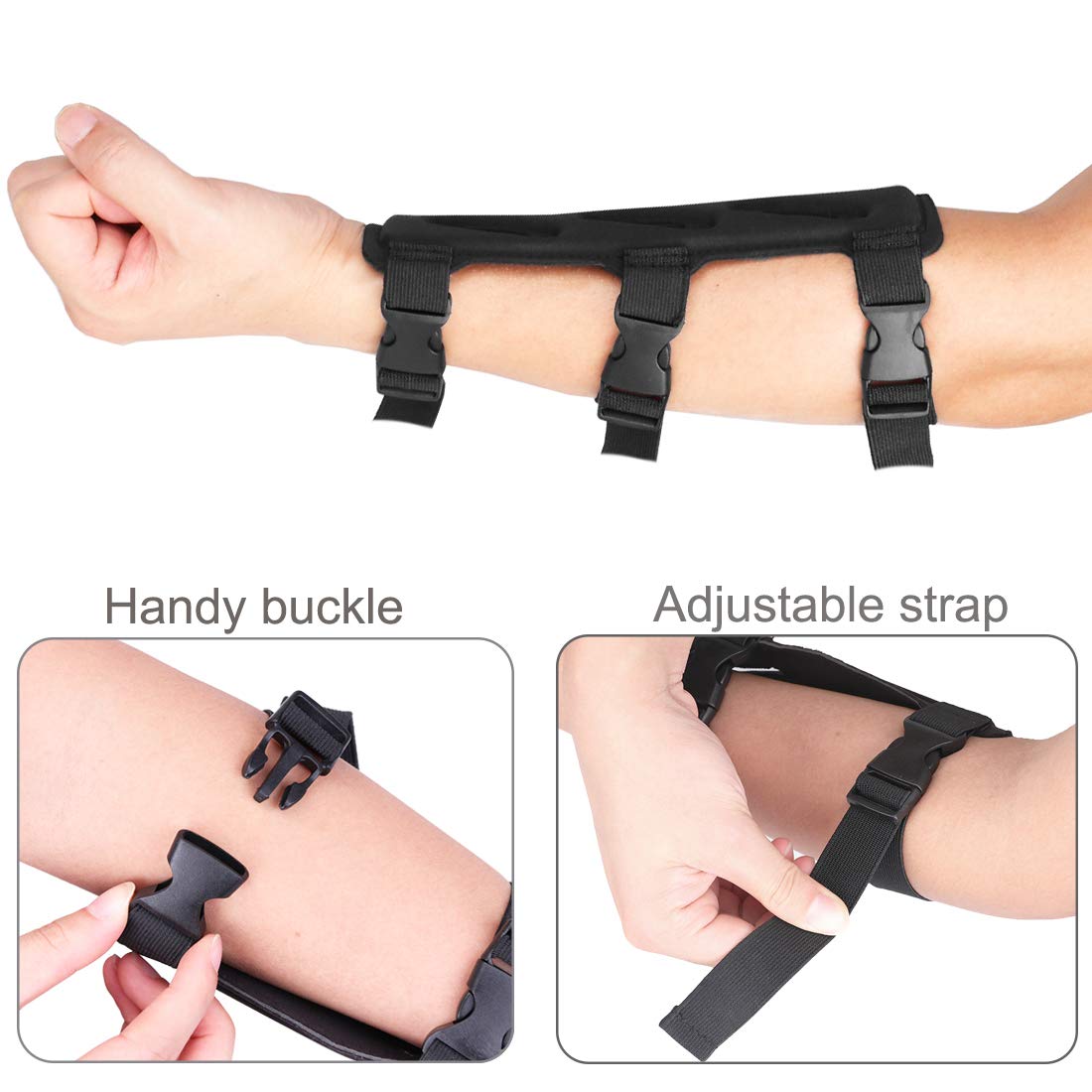 KRATARC Archery Lightweight Finger Tab Gloves & Arm Guard Adjustable Arm Protector for Hunting Target Shooting Accessory Recurve Bow Compound Bow (L)