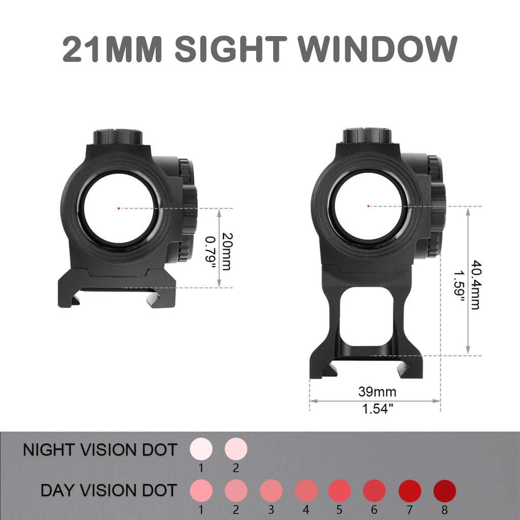 ohhunt FB O1 3 MOA Red Dot Sight Motion Awake Closed Red Dot Sight 1000G Shockproof IPX67 Waterproof