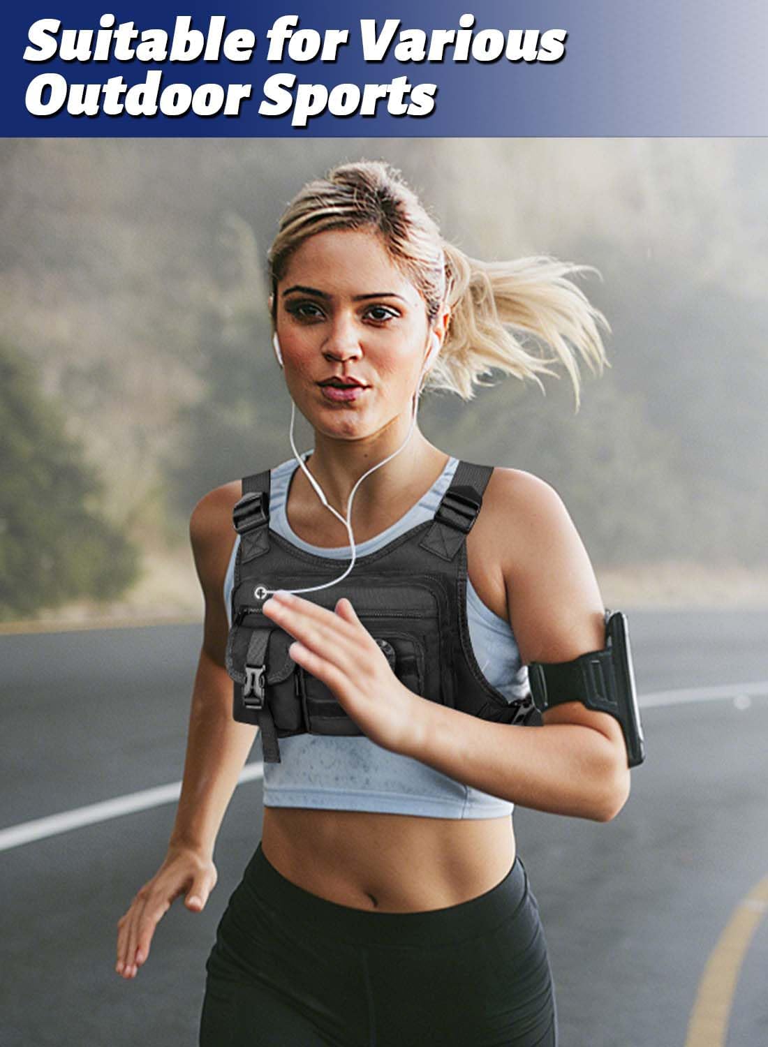 Skiennix Chest Bag - Lightweight Utility Running Pack with Phone Holder for Sports | Unisex Design