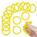 12 Pieces Silicone Replacement Gasket for Jars, Airtight Rubber Seals Rings, Leakproof Silicone Gasket Sealing Rings for Mason Jars, Elastic and Fits Most Sizes (Yellow)