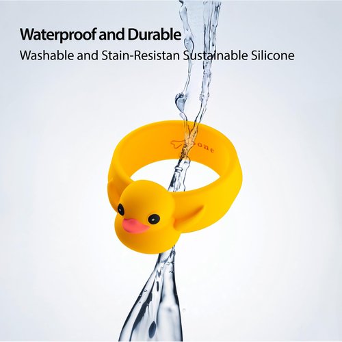 Bone Brake Tie (2 Packs), Bike Brake Lever Rubber Bands, Elastic & Durable Silicone Ring Strap on Grips or Handlebars, Cute Cartoon Duck Parking Handbrake Ties for Kids & Adults (2-Pack - Patti Duck)