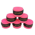 ATGRS Tennis Racket Grip, Tacky Tennis Overgrips Tape Absorb Moisture Badminton Handle Tape Frosted Anti-Slip Overgrip for Tennis Racquet Badminton Racquet Pickleball Overgrip 6 Pack (Tacky-Pink)