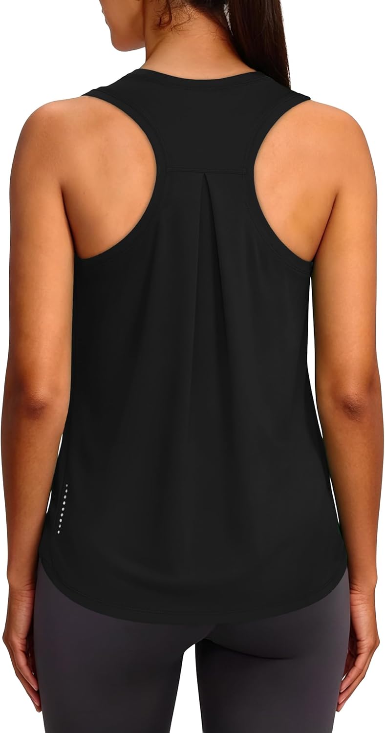 XIEERDUO Women's Racerback Tank Top - Loose Fit Sleeveless Workout Shirt for Yoga & Running