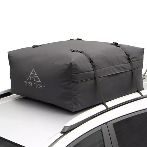 Journeyer - 18 Cubic Feet Weatherproof Rooftop Cargo Carrier for Top of Vehicle, Attaches with or Without Roof Rack 48" L x 36" W x 18" H
