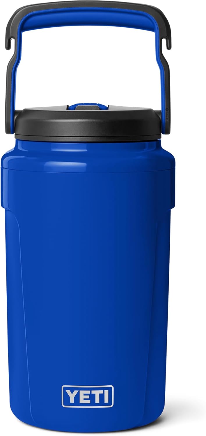 YETI Silo Half Gallon Water Jug - Insulated, Leakproof Sports Bottle with Straw Cap & Fence Hook Handle - Royal Blue