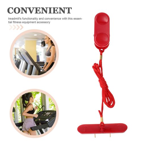 BCOATH Treadmill Safety Key Replacement with Dual Insert Emergency Stop Switch Compatible with Various Fitness Equipment Accessories 2.04X0.78X0.78In