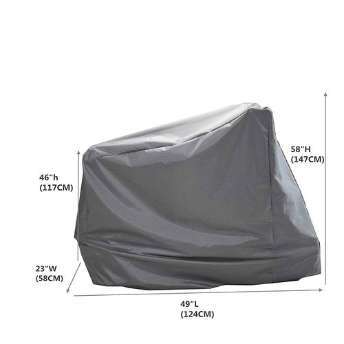 Mini Lustrous Exercise Bike Cover for Indoor Cycling & Home Gym Workout, Gray