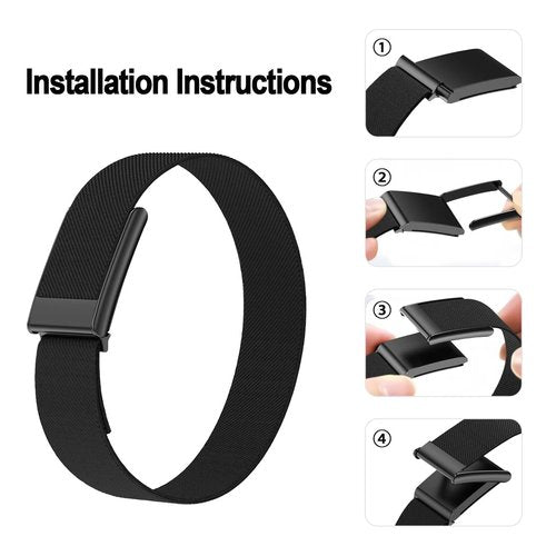 Vanet 2-Pack Nylon Straps Compatible for Whoop 5.0 Bicep Bands Peak, MG Life & One, Breathable Sport Elastic 5.0 Ankle/Arm Bands Fitness Training, Adjustable Replacement Strap Men Women, Not for Gen 4