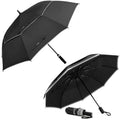 G4Free Windproof Automatic Open Umbrella, Double Canopy with Reflective Stripe