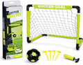 Skiennix Kids Soccer Goals Set - Indoor & Outdoor Play with Foldable Goal, Ball, Pump & 4 Stakes