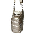 chrisdien deny Water Bottle Holder with Crossbody Strap, Insulated 32oz & 40oz Sling Bag, Water Bottle Purse with Phone Pocket for Travel & Gym