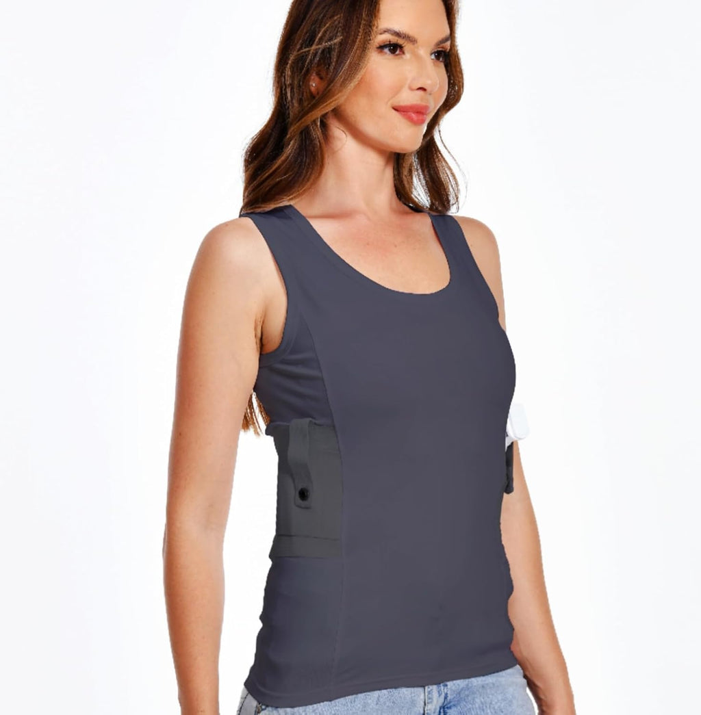 Skiennix Concealed Carry Holster Tank Top - Tactical Compression Shirt for Small Firearms | Comfortable Fit
