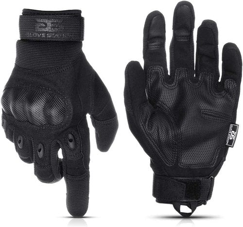 Glove Station Touchscreen Utility Gloves for Men - Hard Knuckle Protection for Motorcycle & Outdoor Work | Black XX-Large