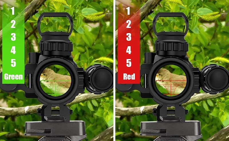 YINPOM 4-16x50EG Rifle Scope with Red/Green Illumination & Laser Range Finder - 4 Models Red Dot Sight