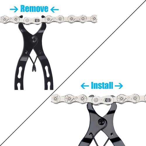 ENASGLOO 8 Pairs Reusable Bicycle Missing Link + Bike Chain Plier for 10 Speed