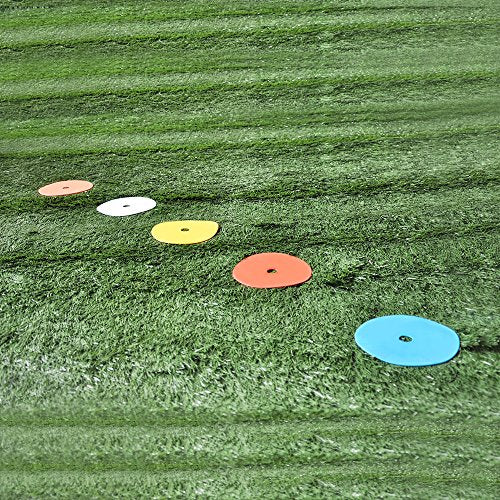 Red Flat Spot Markers for Sports Training - 6 Inch, Pack of 10