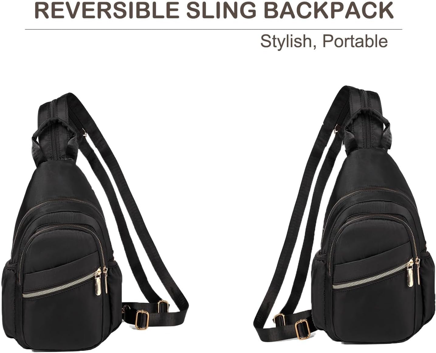 Xsecnua Crossbody Sling Bag - Mini Convertible Backpack for Women | Ideal Travel Daypack