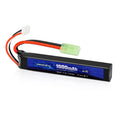 URGENEX Airsoft Battery 7.4V 1600mAh 60C High Discharge Rate Lipo Battery Pack with Mini Tamiya Plug Rechargeable 2S Lipos Fit for Airsoft Model Guns