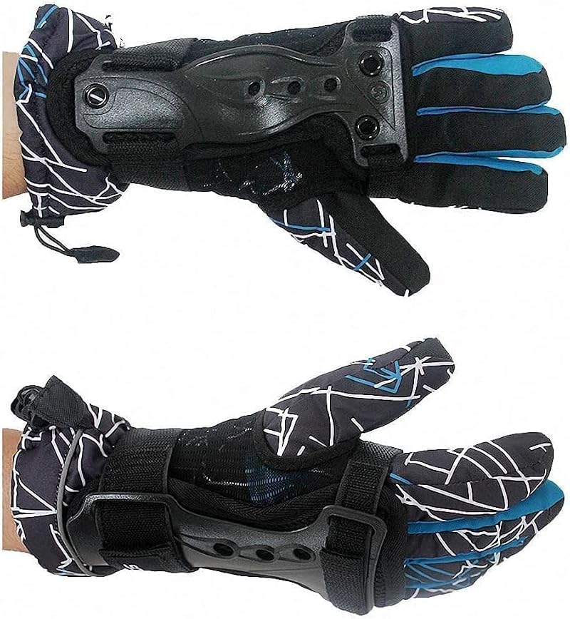 CTHOPER Skiing Gloves Small Wrist Guard Protective Gear for Snowboarding & Skating