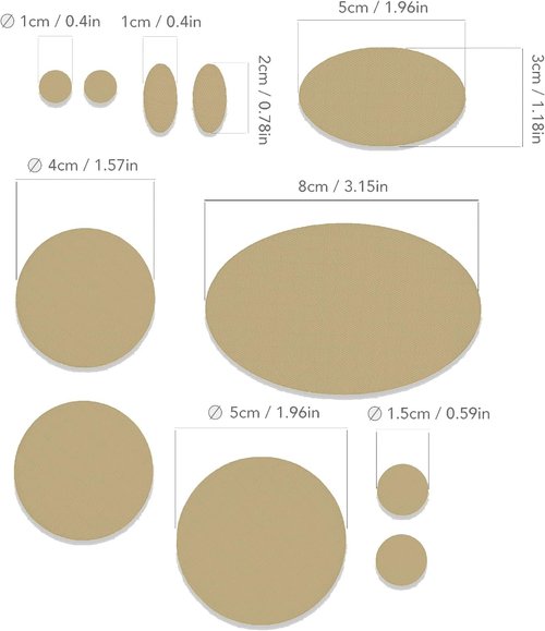 aZengear Repair Patches - Waterproof Self-Adhesive for Jackets, Tents, Shoes & More | 11 Pieces, Beige