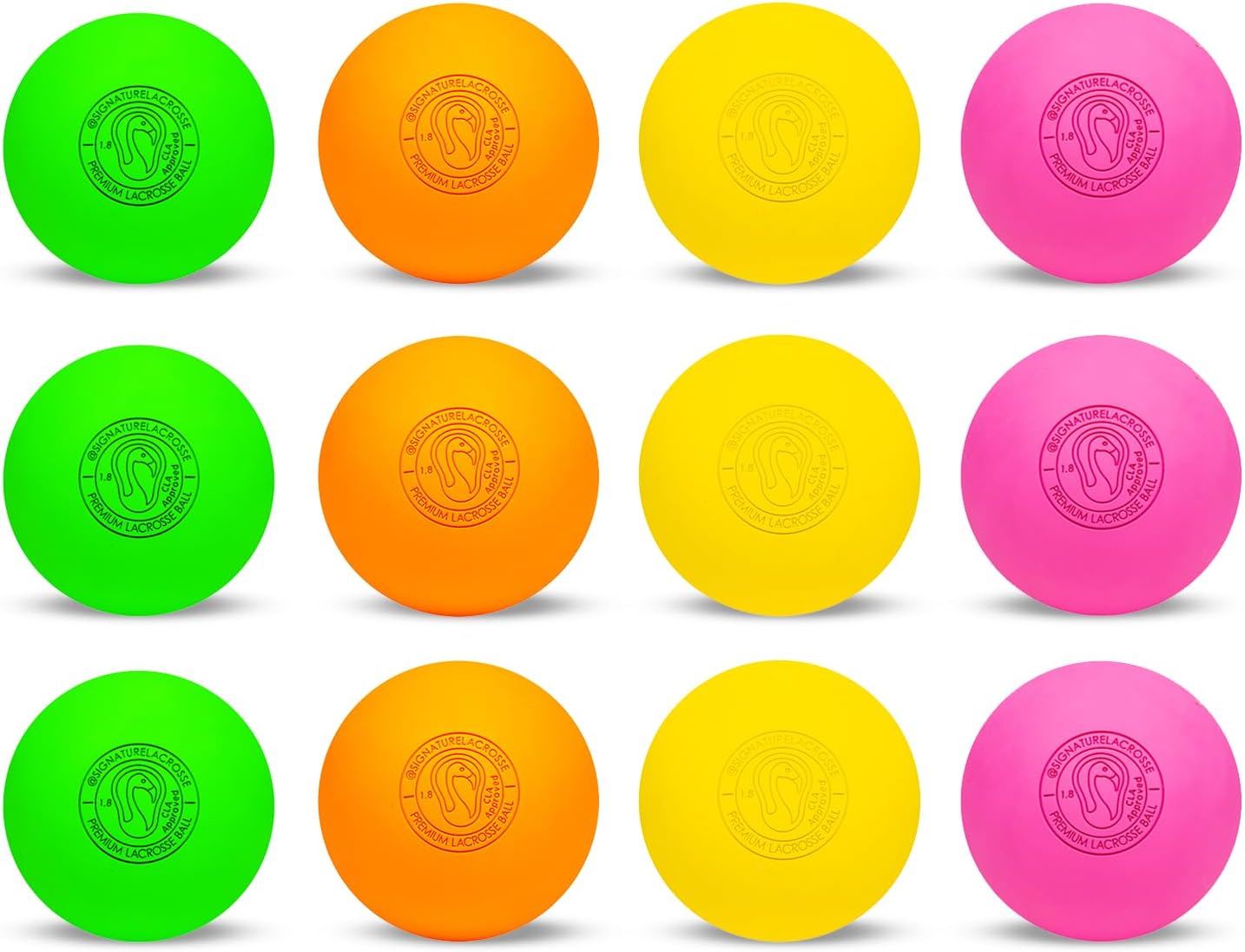 Signature Lacrosse Ball Set - Chemical-Free Massage Balls for Myofascial Release | Available in 2, 4, 8, 12, or 120 Packs