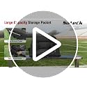 Black Suteck Stadium Seat with Back Support 23" Wide, Portable Bleacher Chair