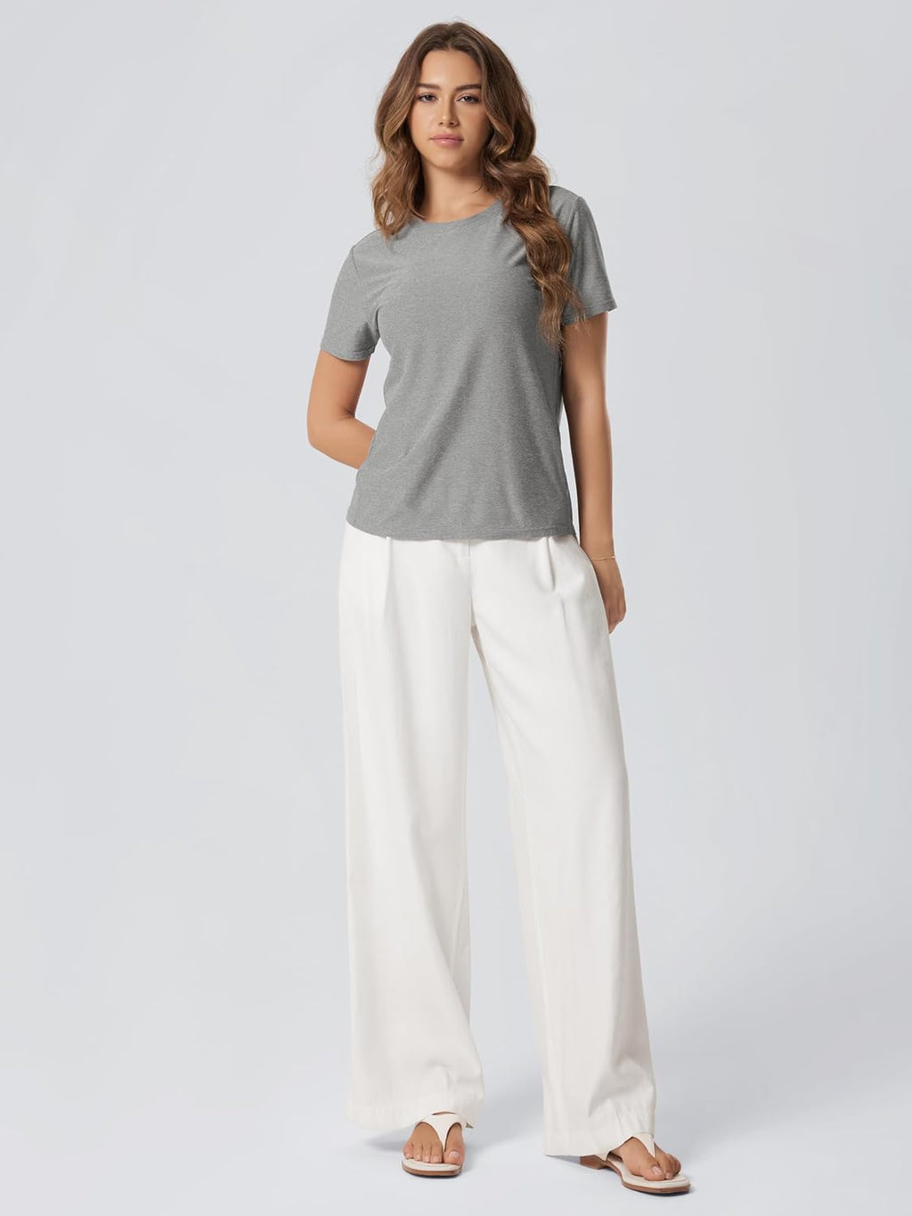 ODODOS Women's Performance Cropped Tee - Ultra Soft odSTRATUM Tech Short Sleeve Crew Neck Top