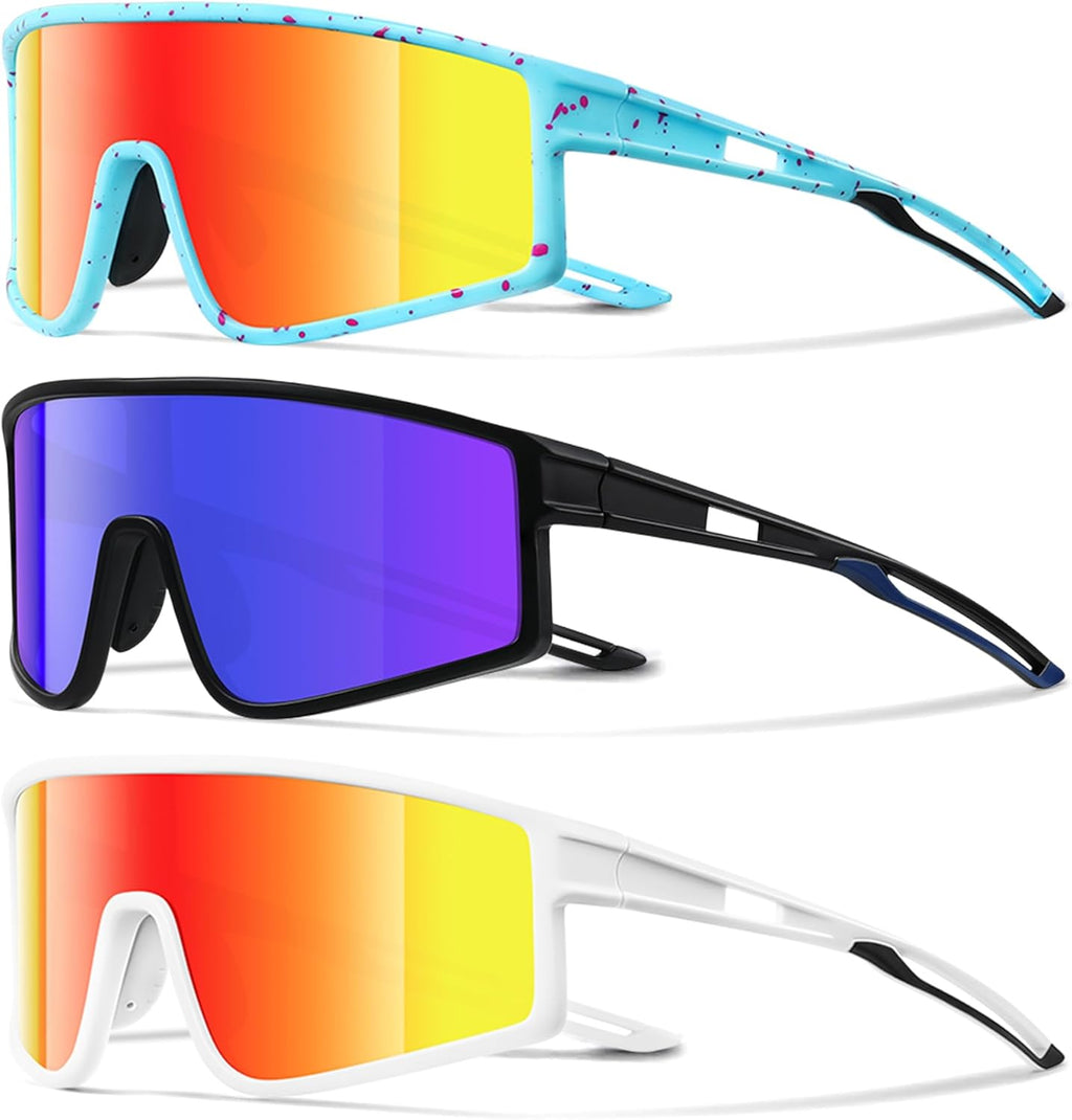 Skiennix Kids Sunglasses - Polarized UV Protection for Youth | 3 Pack for Boys & Girls